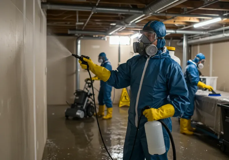 Basement Sanitization and Antimicrobial Treatment process in Sylvania, GA